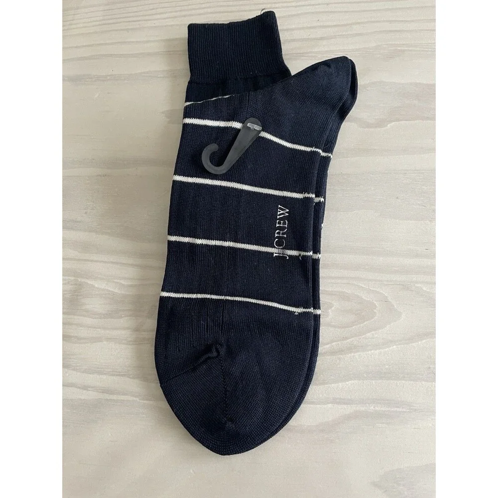 J.crew Microstripe socks One Size soft cotton blend